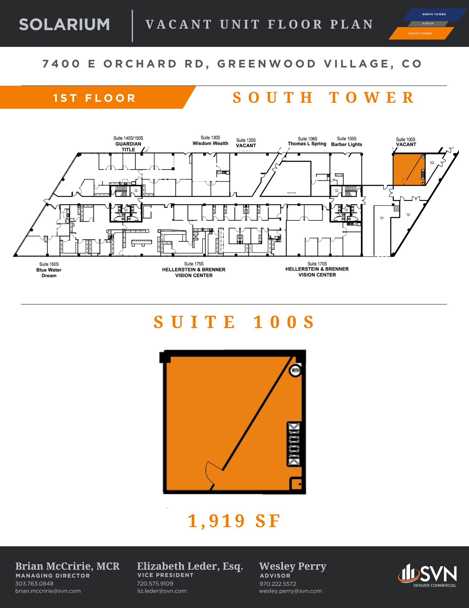 7400 E Orchard Rd, Greenwood Village, CO à louer Plan d’étage– Image 1 sur 1