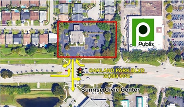 10251 W Oakland Park Blvd, Sunrise, FL - VUE AÉRIENNE  vue de carte