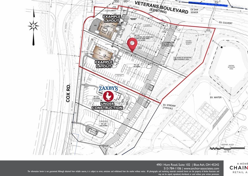 SEC of Veterans Blvd & Cox Rd, Liberty Township, OH à louer - Plan de site – Image 1 sur 2