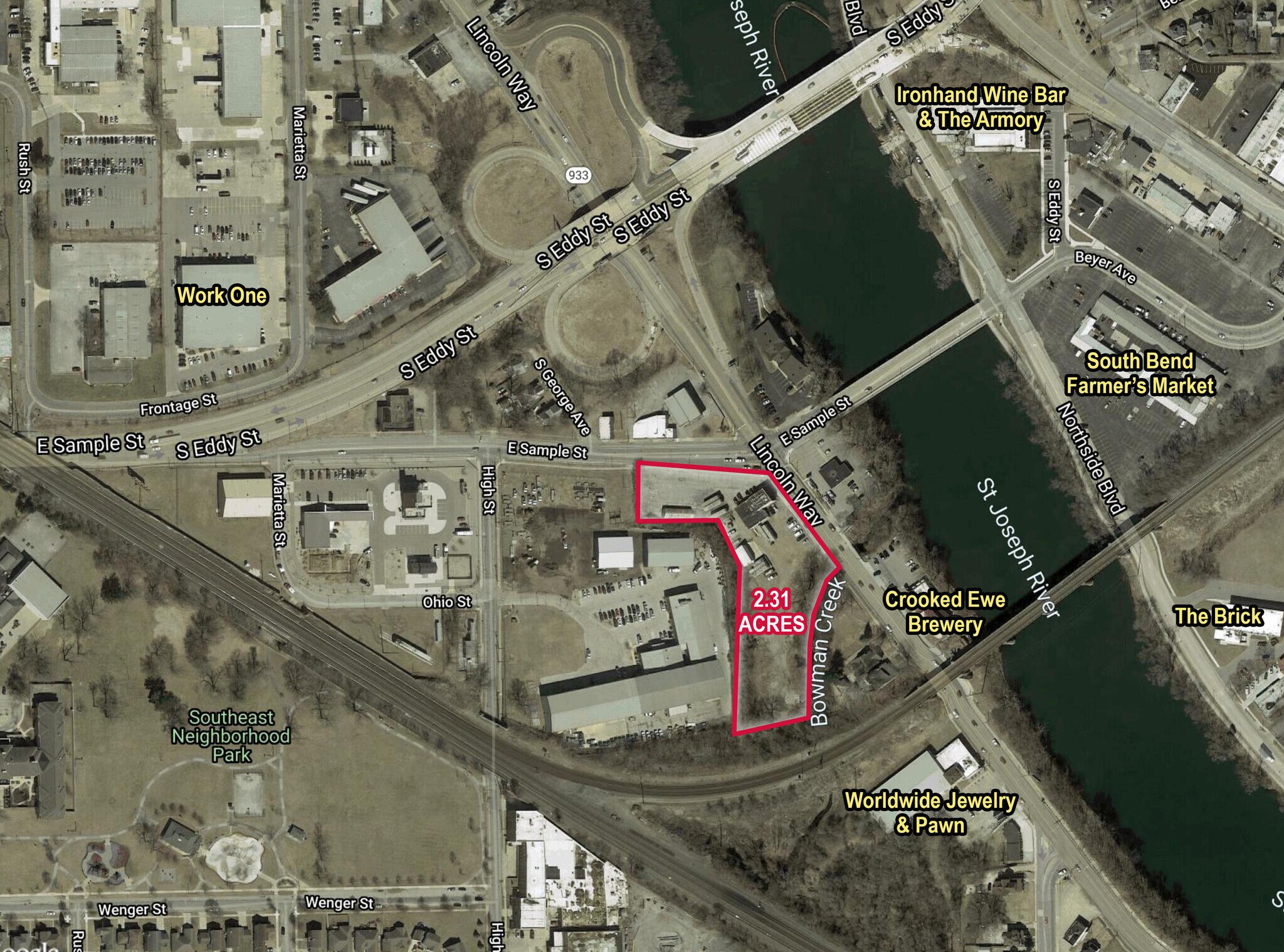 1008 Lincoln Way E, South Bend, IN à vendre Aérien– Image 1 sur 3