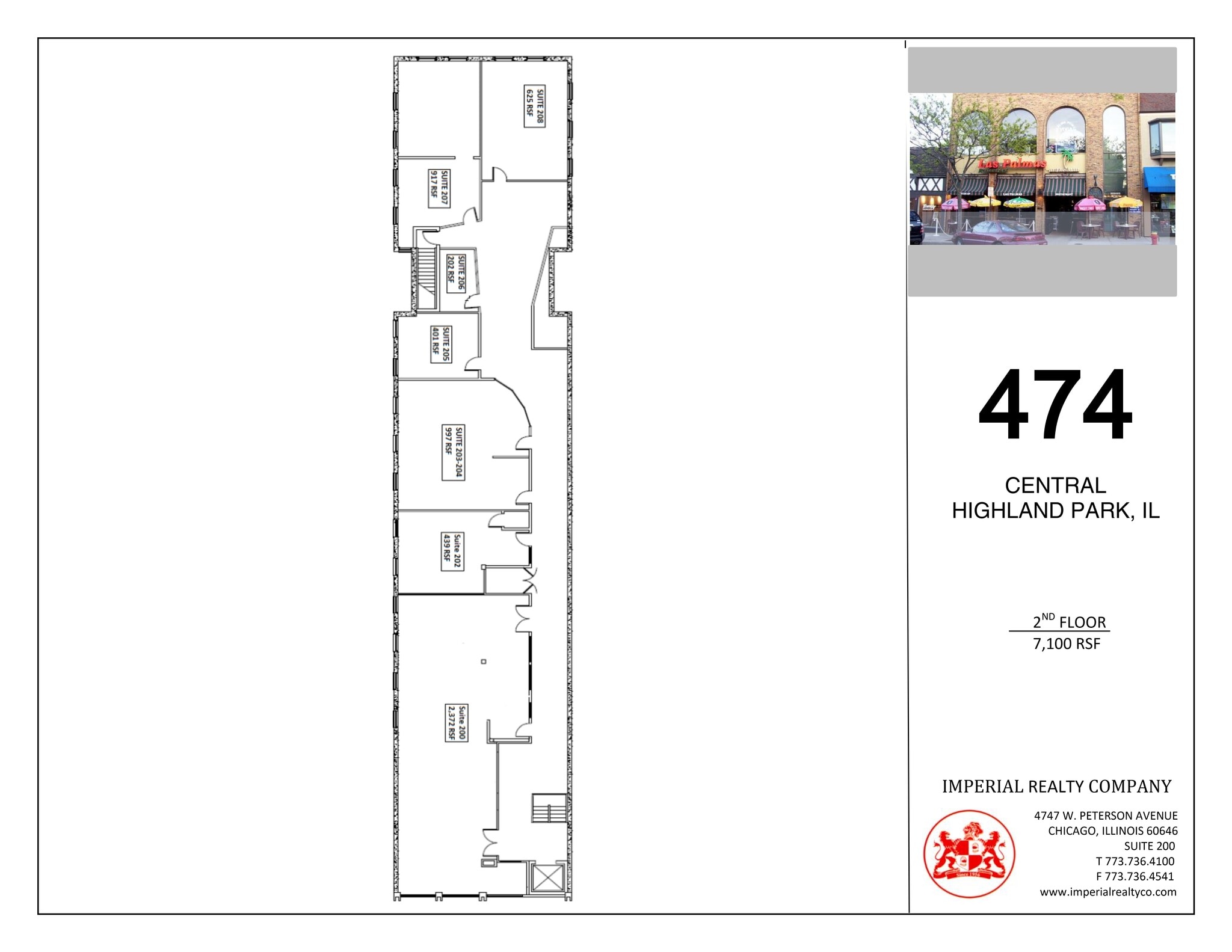 474 Central Ave, Highland Park, IL à louer Plan de site– Image 1 sur 1