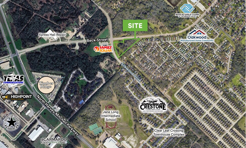Beck Street & Silkwood Drive, Bryan, TX à vendre - Aérien – Image 1 sur 6