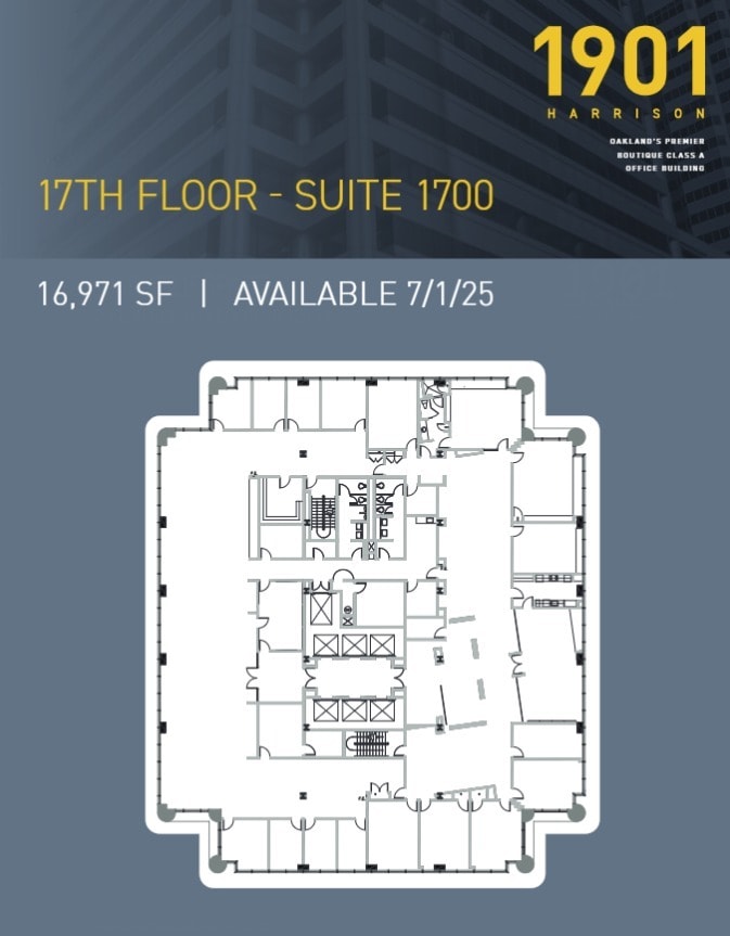 1901 Harrison St, Oakland, CA à louer Plan d’étage– Image 1 sur 1