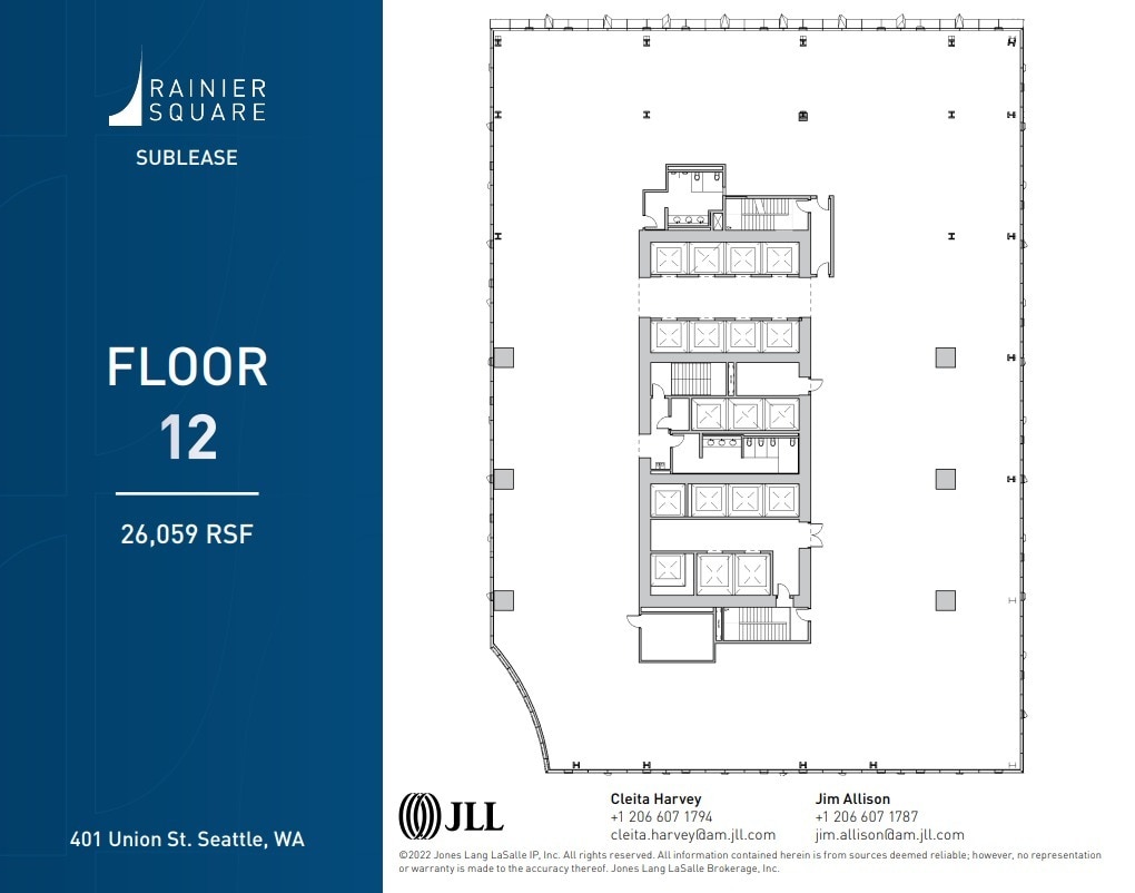 401 Union St, Seattle, WA à louer Plan d’étage– Image 1 sur 1