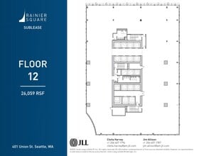 401 Union St, Seattle, WA à louer Plan d’étage– Image 1 sur 1