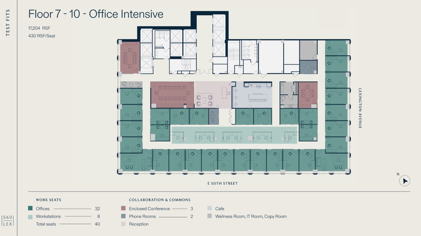 560 Lexington Ave, New York, NY à louer Plan d’étage– Image 1 sur 4