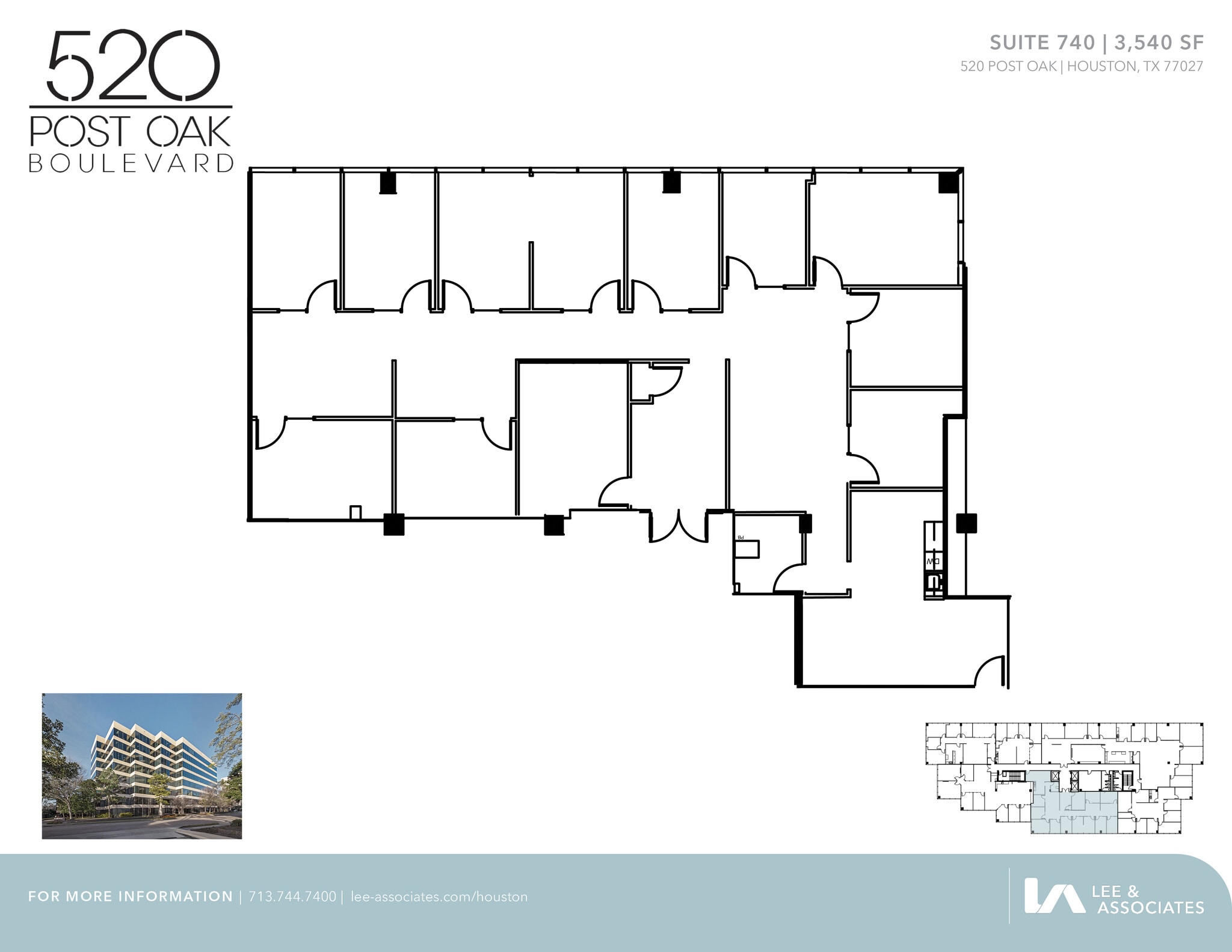 520 Post Oak Blvd, Houston, TX à louer Plan d’étage– Image 1 sur 1