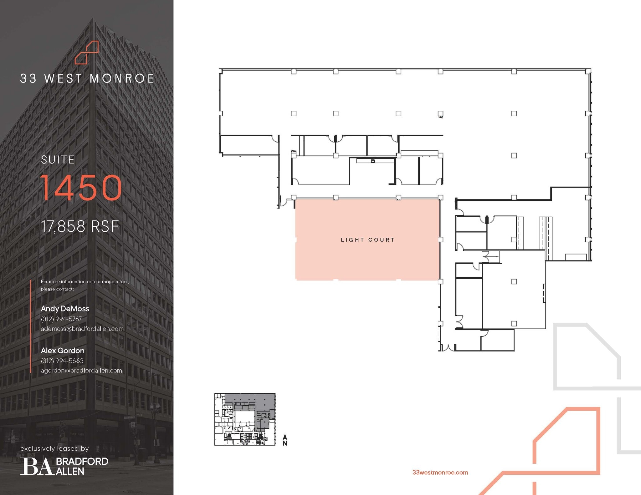 33 W Monroe St, Chicago, IL à louer Plan d’étage– Image 1 sur 1