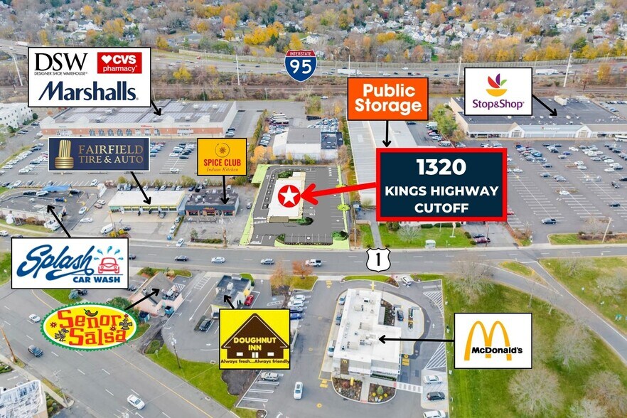 1320 Kings Hwy Cutoff, Fairfield, CT à louer - Aérien – Image 3 sur 10