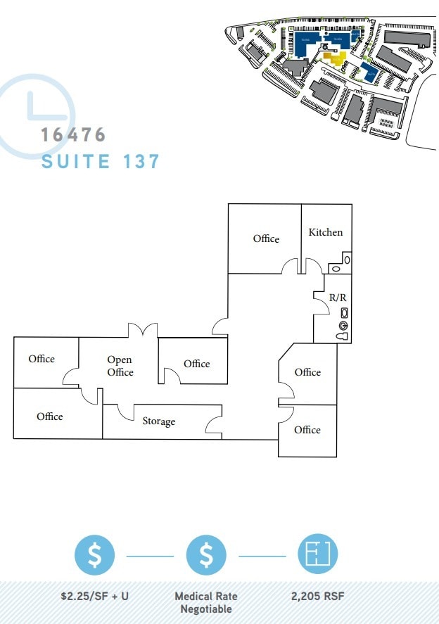 16476 Bernardo Center Dr, San Diego, CA à louer Plan d’étage– Image 1 sur 1