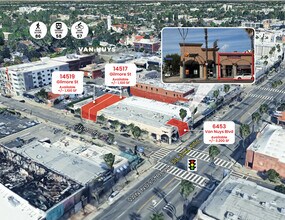 6451-6453 Van Nuys Blvd, Van Nuys, CA - VUE AÉRIENNE  vue de carte