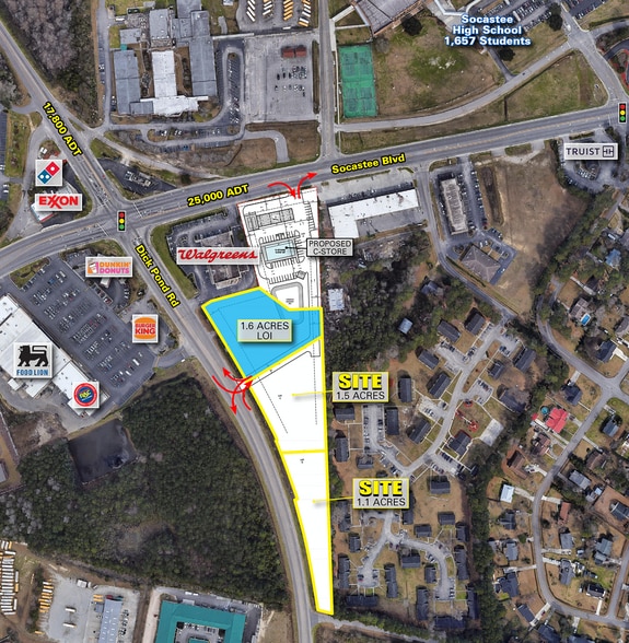 SOCASTEE BLVD & DICK POND RD, Myrtle Beach, SC à vendre - Aérien – Image 2 sur 3