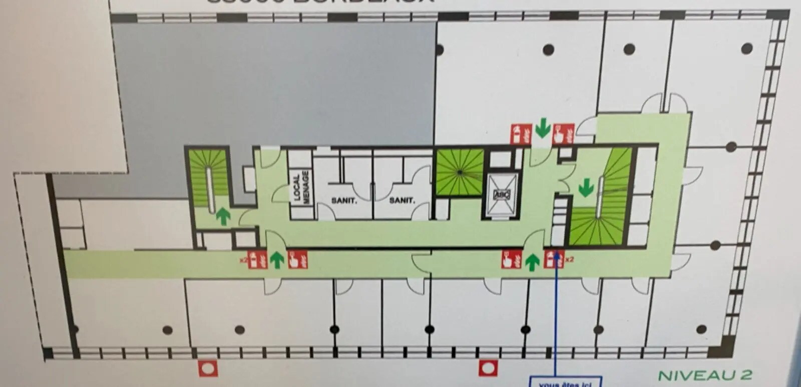 Bureau dans Bordeaux à louer Plan d’étage– Image 1 sur 8