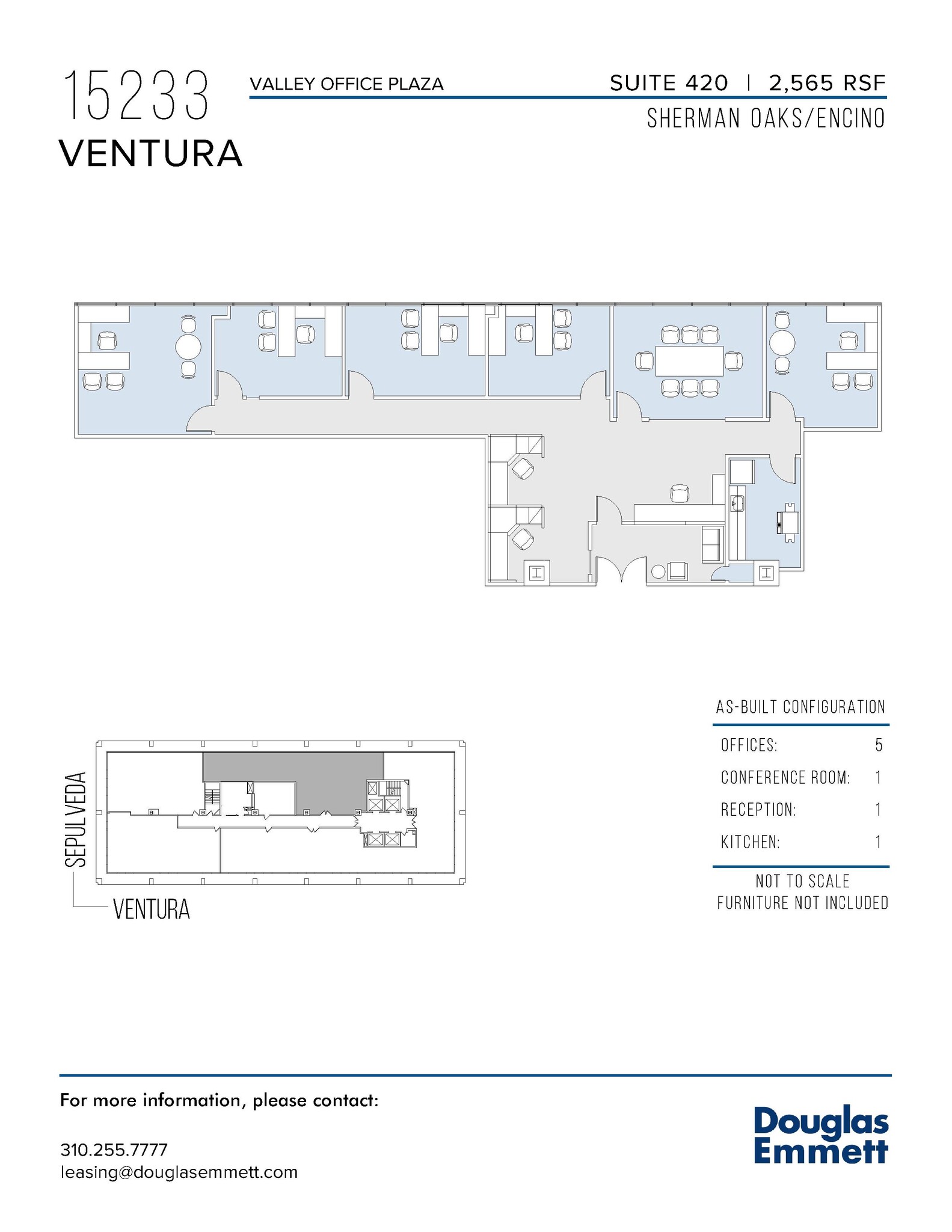 15233 Ventura Blvd, Sherman Oaks, CA à louer Plan d’étage– Image 1 sur 1