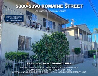 Plus de détails pour 5380-5390 Romaine St, Los Angeles, CA - Logement à vendre