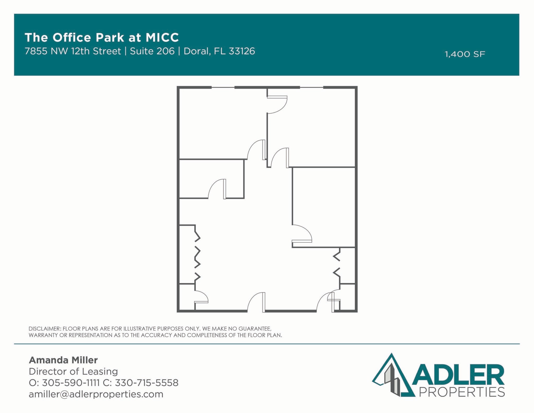 1200 NW 78th Ave, Doral, FL à louer Plan d’étage– Image 1 sur 1