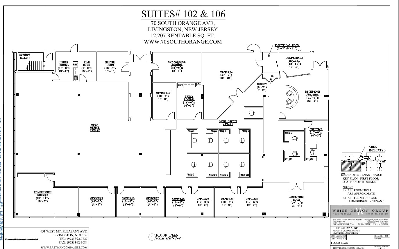 70 S Orange Ave, Livingston, NJ à louer Plan d’étage– Image 1 sur 1