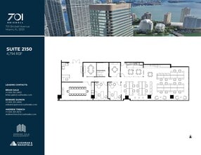 701 Brickell Ave, Miami, FL à louer Plan d’étage– Image 1 sur 1