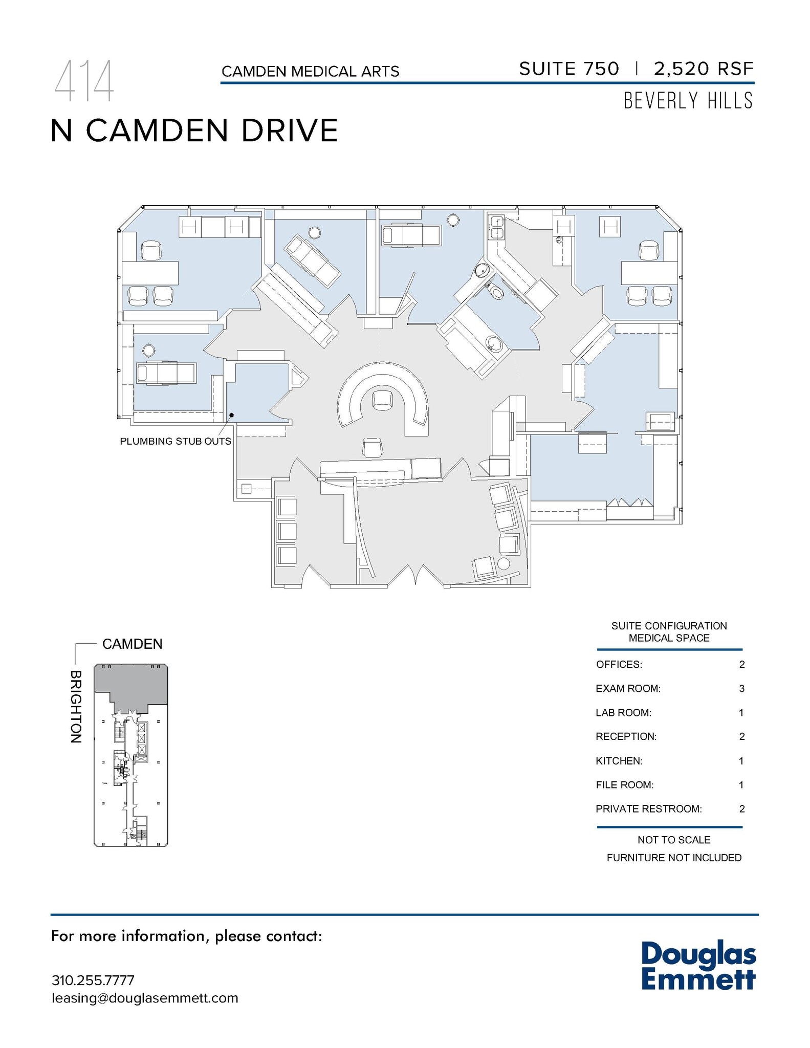414 N Camden Dr, Beverly Hills, CA à louer Plan d’étage– Image 1 sur 1