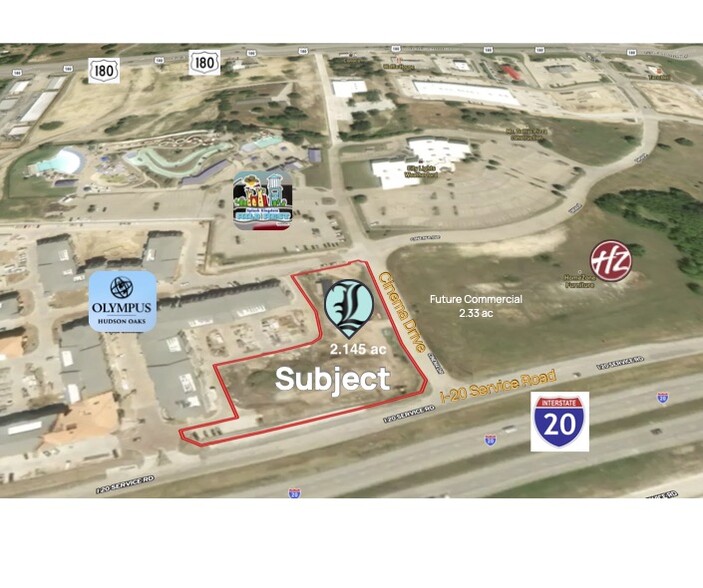 TBD Interstate 20 Service Rd., Hudson Oaks, TX à vendre - Aérien – Image 2 sur 4