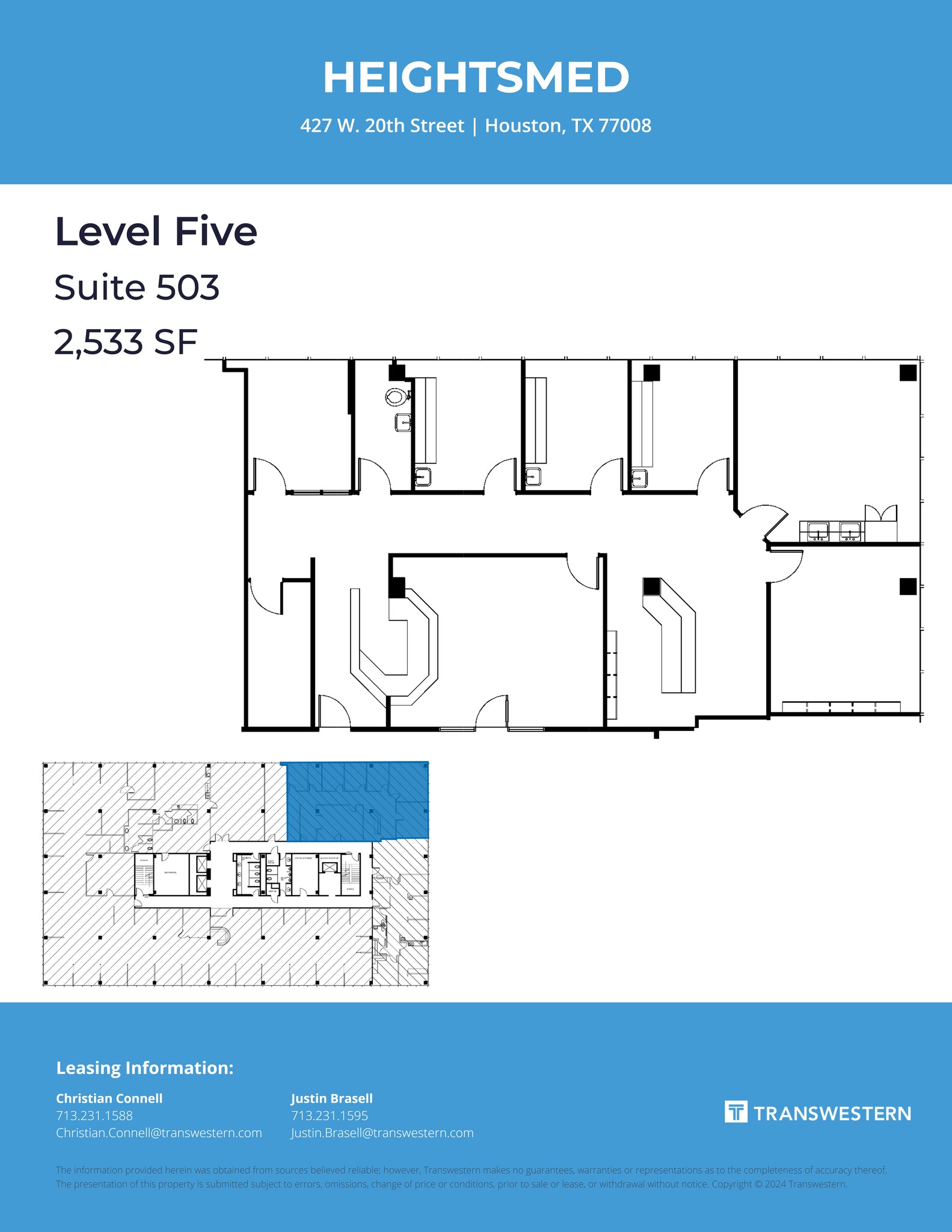 427 W 20th St, Houston, TX à louer Plan de site– Image 1 sur 2