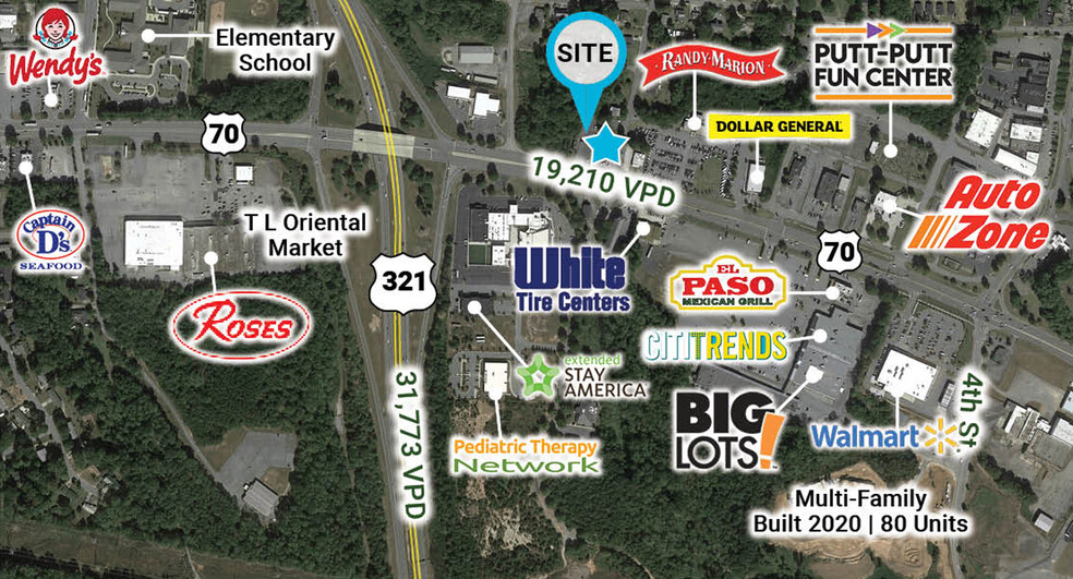 802 US Highway 70 SW, Hickory, NC à louer - Photo de l’immeuble – Image 2 sur 5