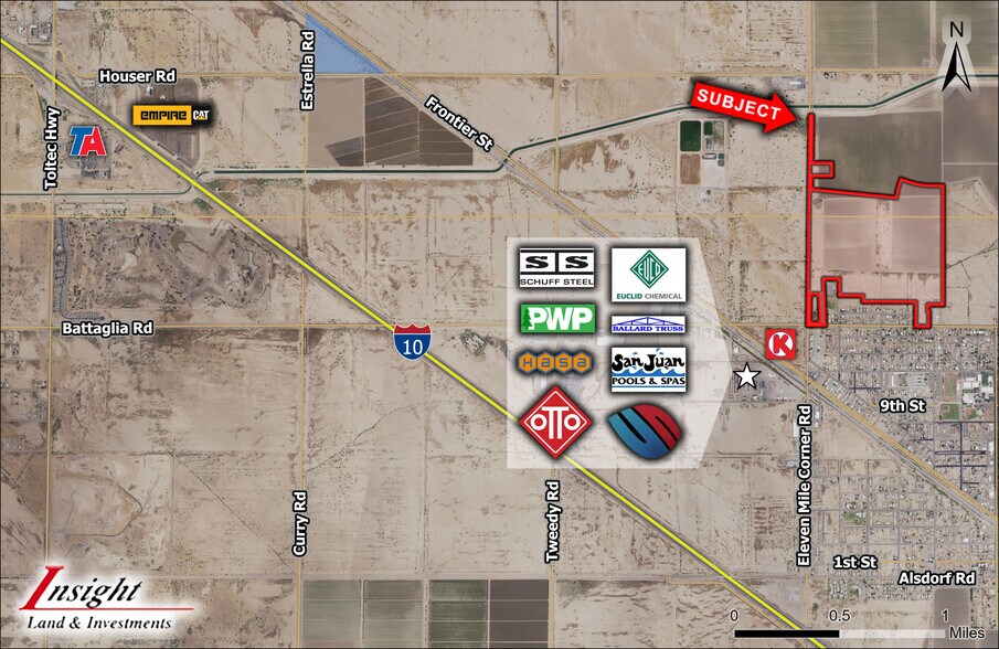NEC 11 Mile Corner and Battaglia Road, Eloy, AZ à vendre - Aérien – Image 2 sur 3