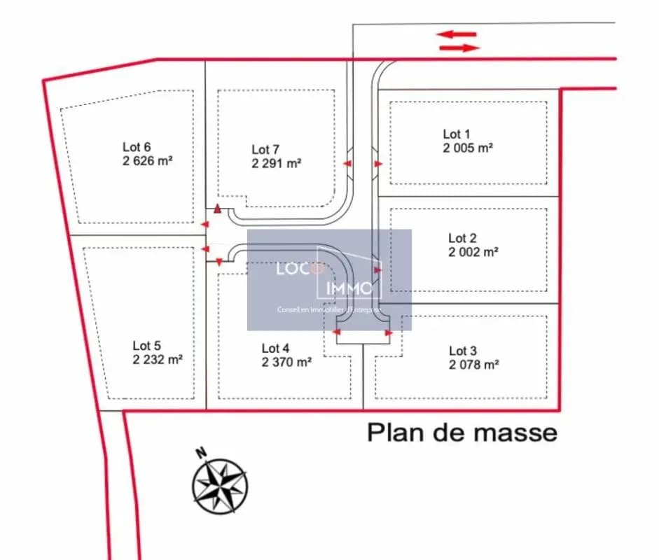 Terrain dans Saint-Loubès à vendre Plan de site– Image 1 sur 2