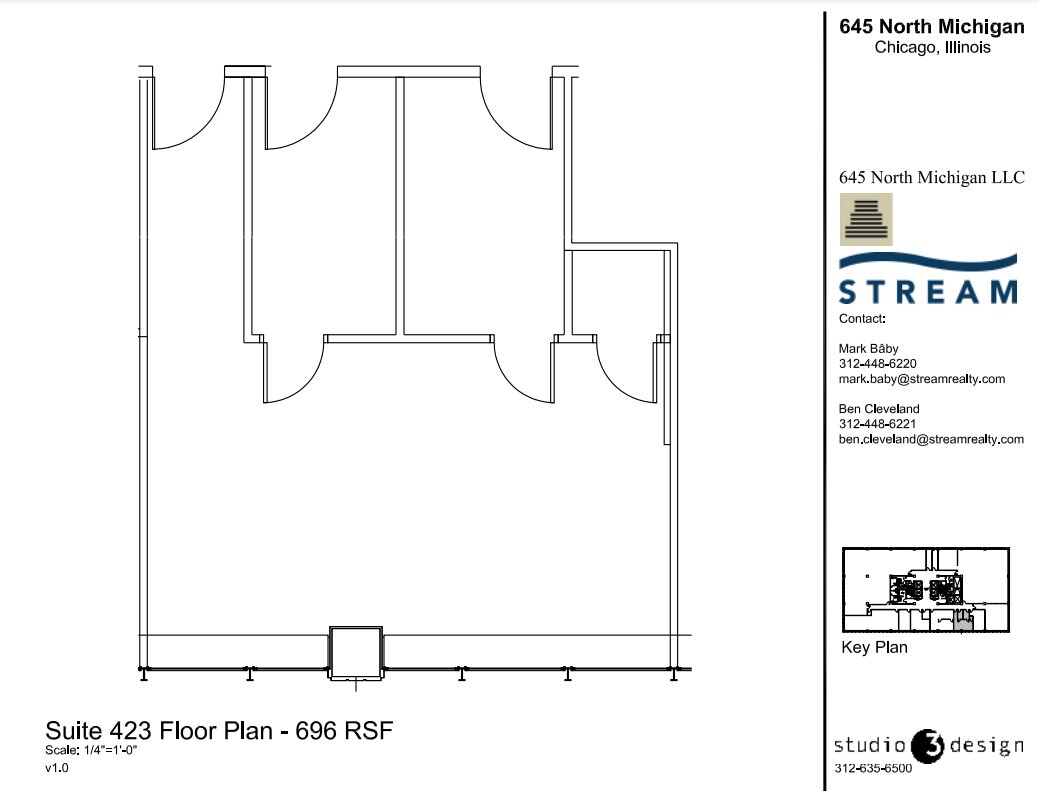 645 N Michigan Ave, Chicago, IL à louer Plan d’étage– Image 1 sur 1