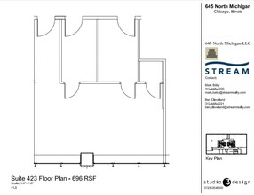 645 N Michigan Ave, Chicago, IL à louer Plan d’étage– Image 1 sur 1