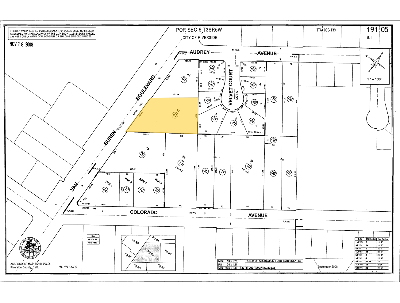 5111 Van Buren Blvd, Riverside, CA à vendre Plan cadastral– Image 1 sur 2