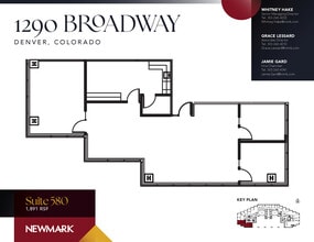 1290 Broadway, Denver, CO à louer Plan d’étage– Image 1 sur 2