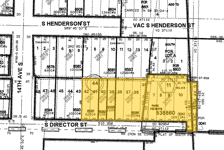 1414 S Director St, Seattle, WA à louer - Plan cadastral – Image 2 sur 6