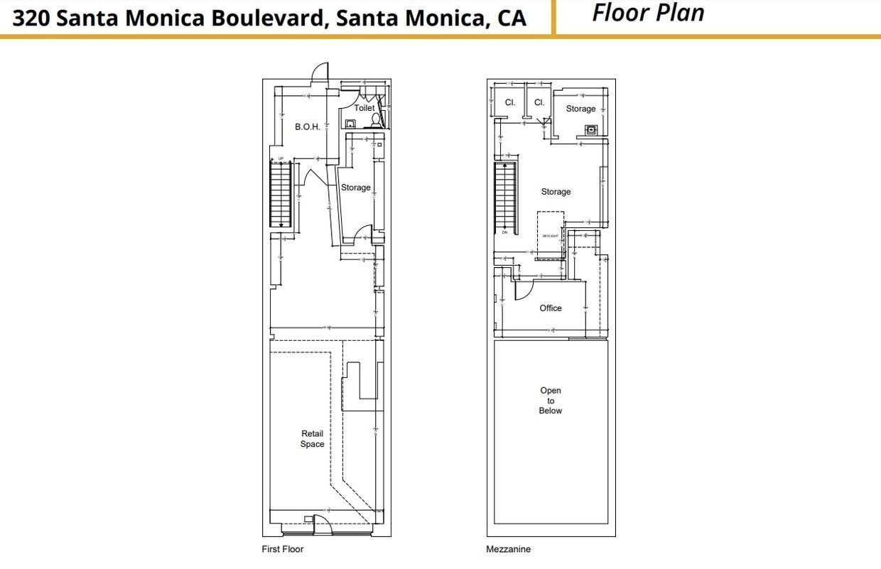 318-320 Santa Monica Blvd, Santa Monica, CA à louer Plan d’étage– Image 1 sur 1