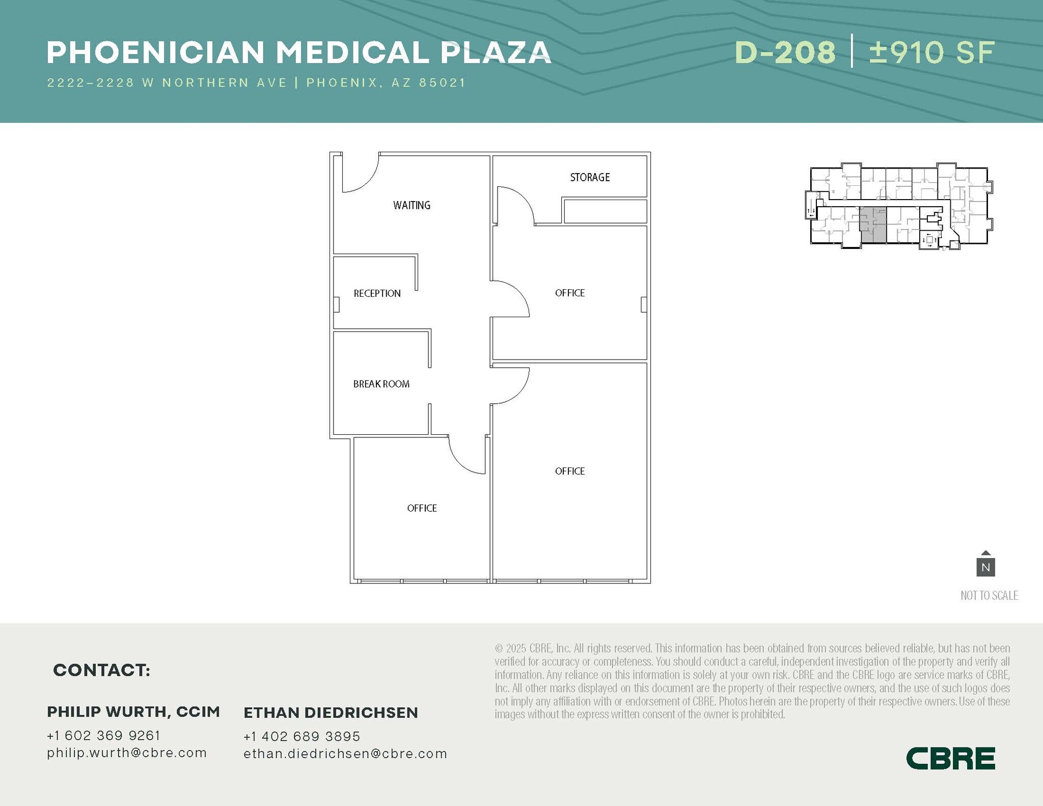 2222-2228 W Northern Ave, Phoenix, AZ à louer Plan d’étage– Image 1 sur 1