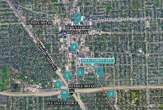 628 E Parent Ave, Royal Oak, MI - VUE AÉRIENNE  vue de carte