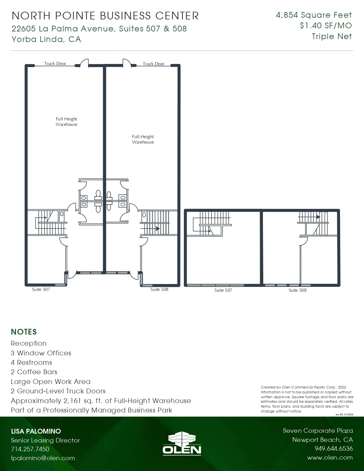 22605 La Palma Ave, Yorba Linda, CA à louer Plan d’étage– Image 1 sur 1