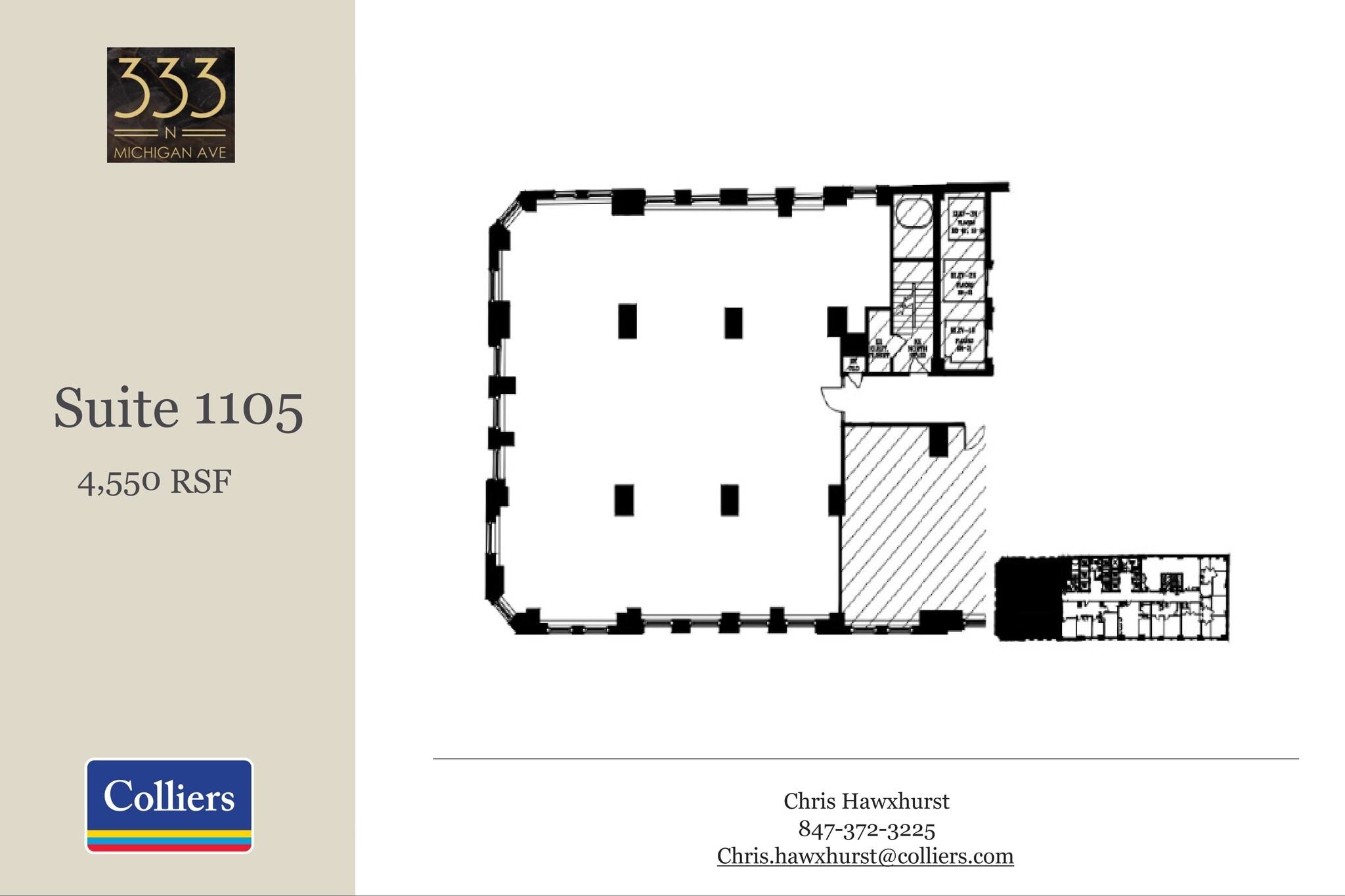 333 N Michigan Ave, Chicago, IL à louer Plan d’étage– Image 1 sur 1