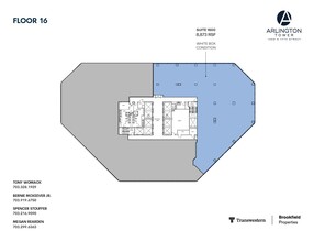 1300 N 17th St, Arlington, VA à louer Plan d’étage– Image 1 sur 1