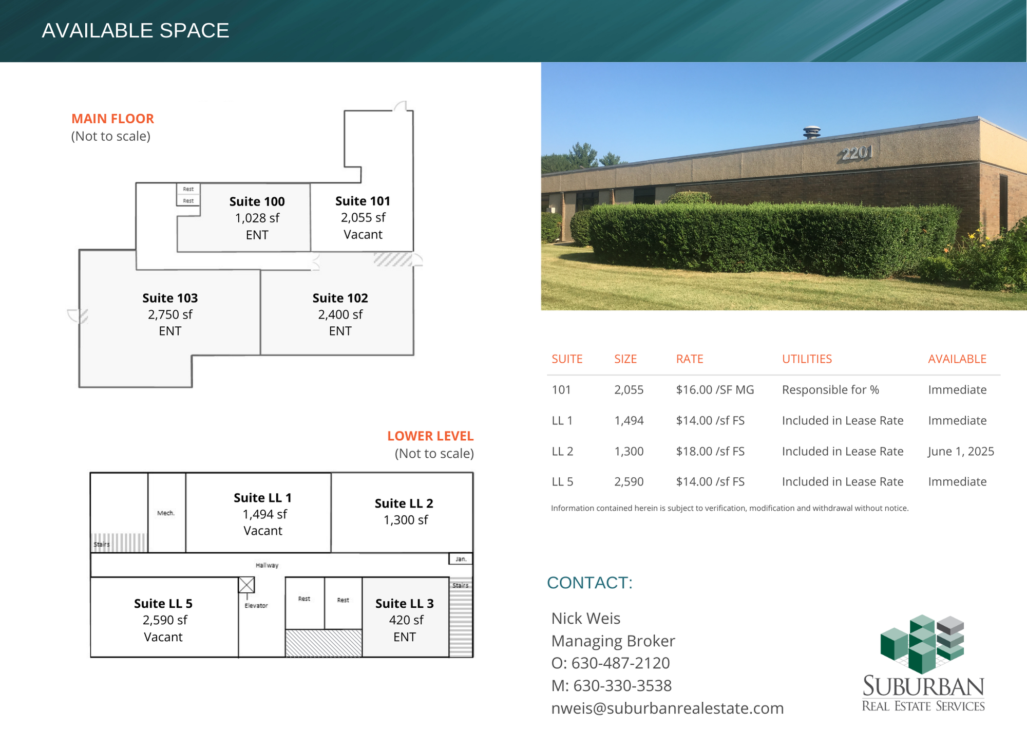 2201 Glenwood Ave, Joliet, IL à louer Plan d’étage– Image 1 sur 1