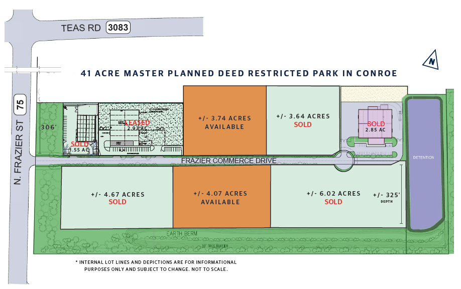 N Frazier St & Frazier Commerce Dr, Conroe, TX à louer - Plan de site – Image 2 sur 2