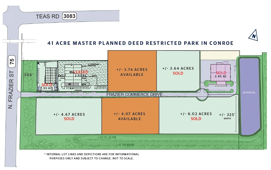 N Frazier St & Frazier Commerce Dr, Conroe, TX à louer - Plan de site – Image 3 sur 3