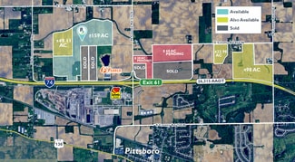 Plus de détails pour E. CR. 900 N., E. CR. 800 N., Frontage Rd., Pittsboro, IN - Terrain à vendre
