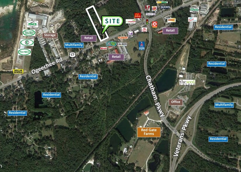 4402 Ogeechee Rd, Savannah, GA à vendre - Aérien – Image 1 sur 6