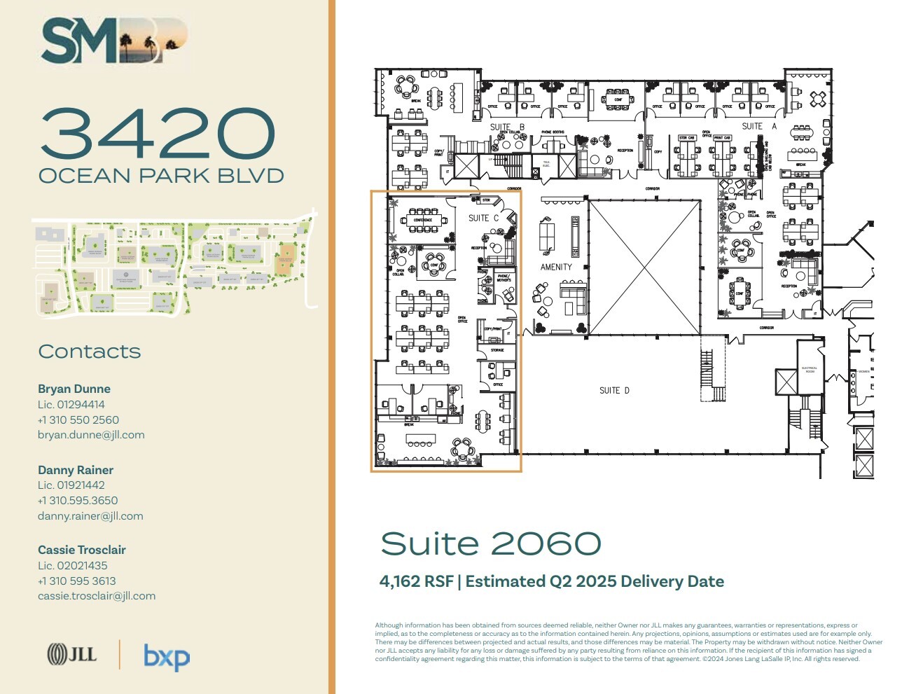 3420 Ocean Park Blvd, Santa Monica, CA à louer Plan d’étage– Image 1 sur 1