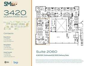3420 Ocean Park Blvd, Santa Monica, CA à louer Plan d’étage– Image 1 sur 1