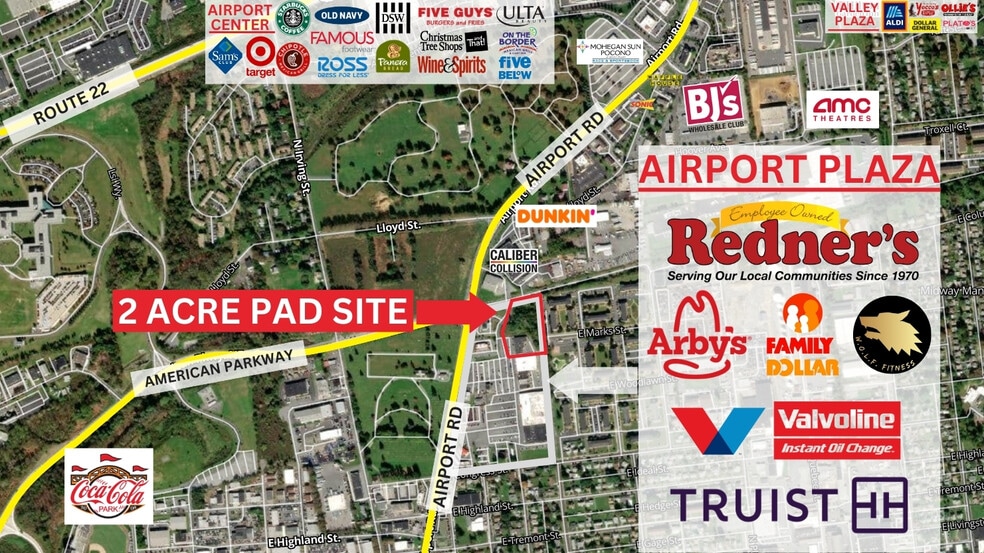 1231-1319 Airport Rd, Allentown, PA à louer - Photo de l’immeuble – Image 1 sur 3