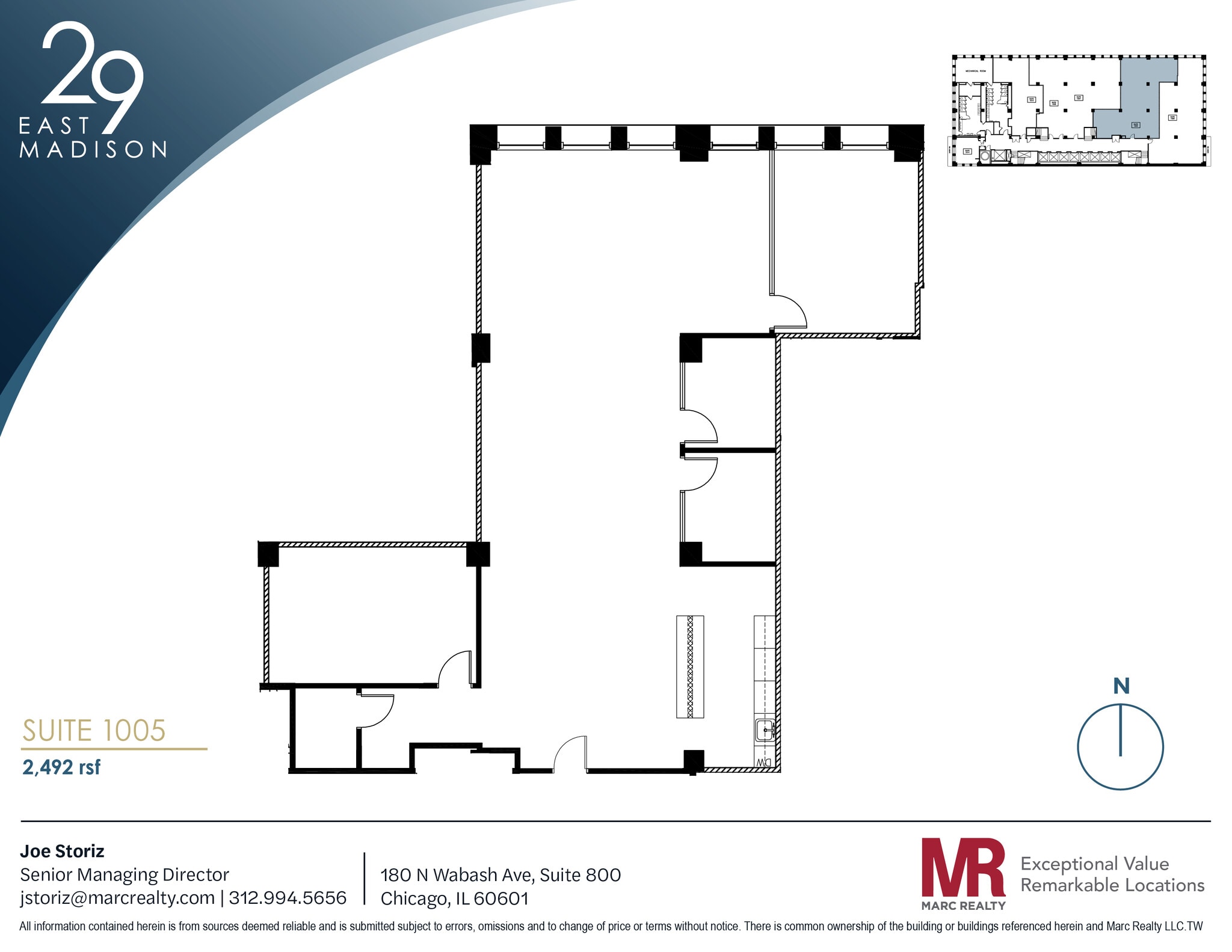 29 E Madison St, Chicago, IL à louer Plan d’étage– Image 1 sur 6