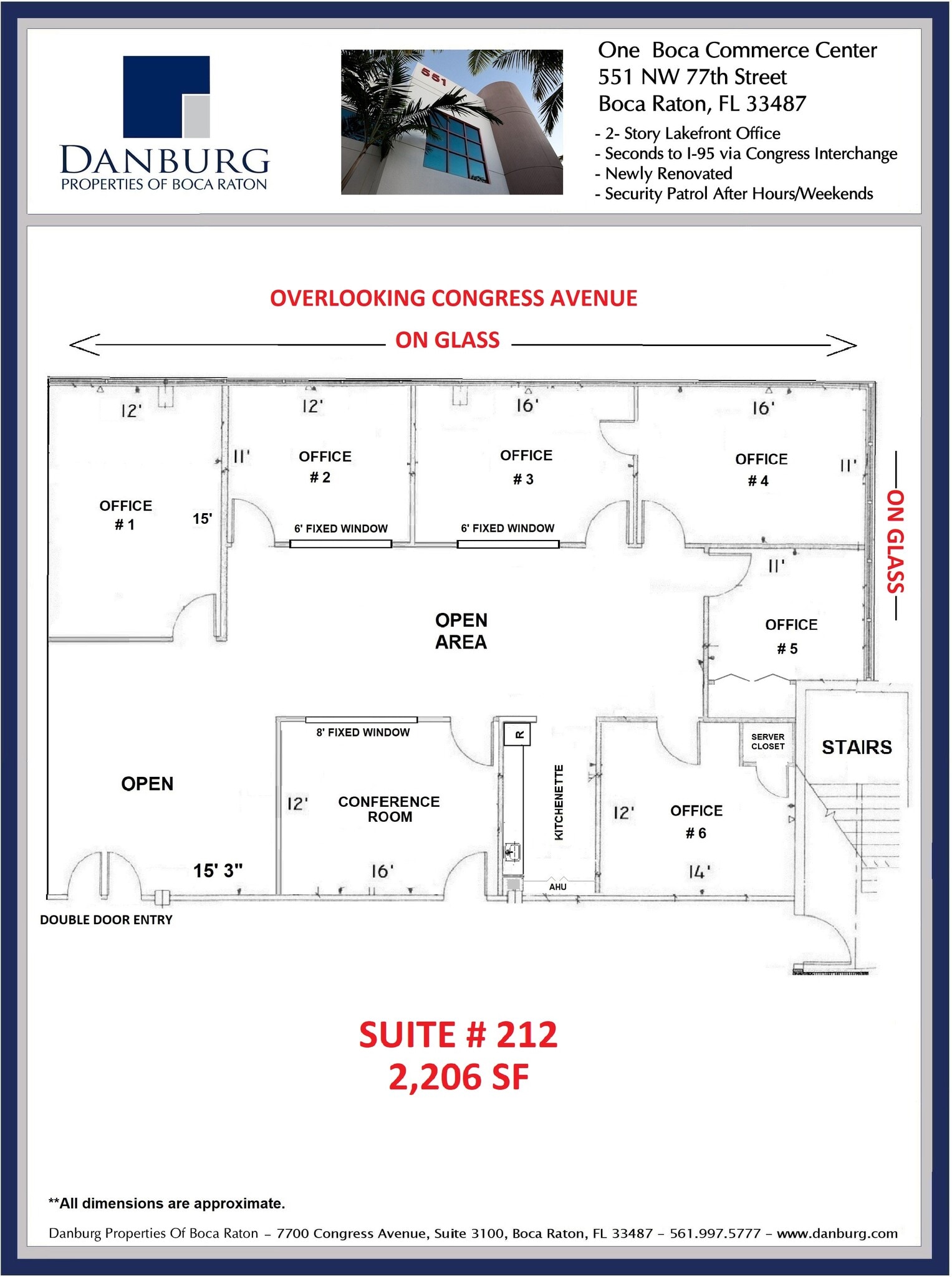 551 NW 77th St, Boca Raton, FL à louer Plan d’étage– Image 1 sur 1