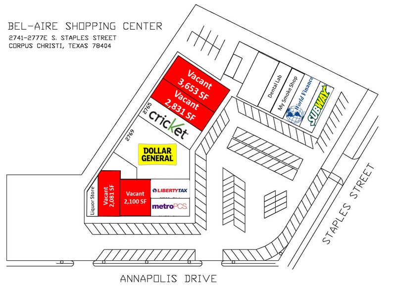 2700-2777 S Staples St, Corpus Christi, TX à louer - Photo de l’immeuble – Image 2 sur 8